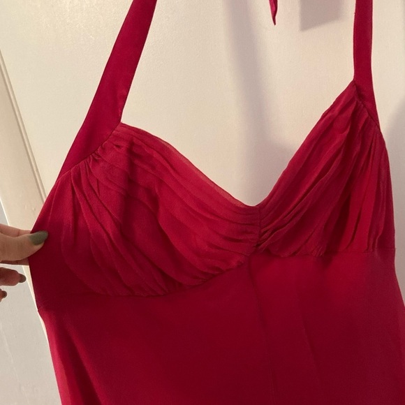 Donna Ricco New York - Pink Flowy Elegant Halter Dress - Size 14 - Picture 2 of 11